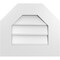 Ekena Millwork Octagonal Top Surface Mount PVC Gable Vent w/ 3-1/2"W x 1"P Standard Frame, 18"W x 16"H GVPOT18X1601SN - alternate 1